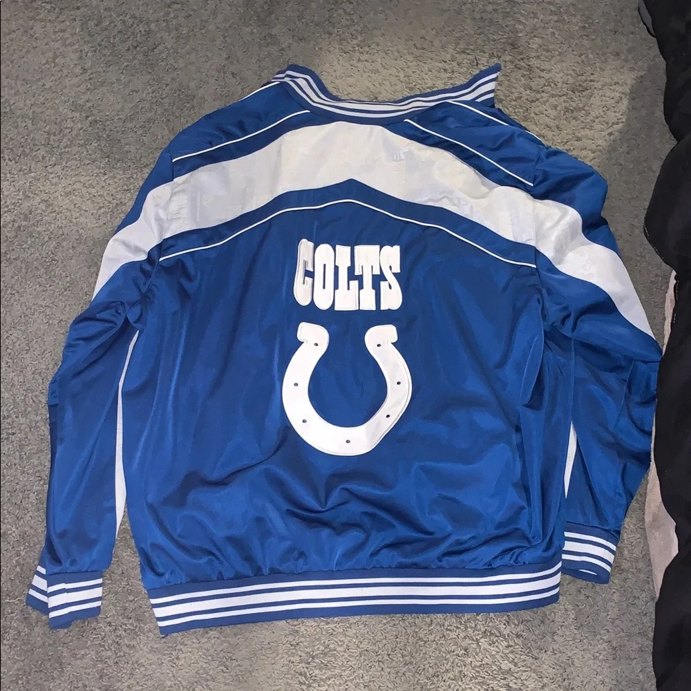 NFL Indianapolis Colts Blue and White Bomber Jacket - Picture 3 of 6
